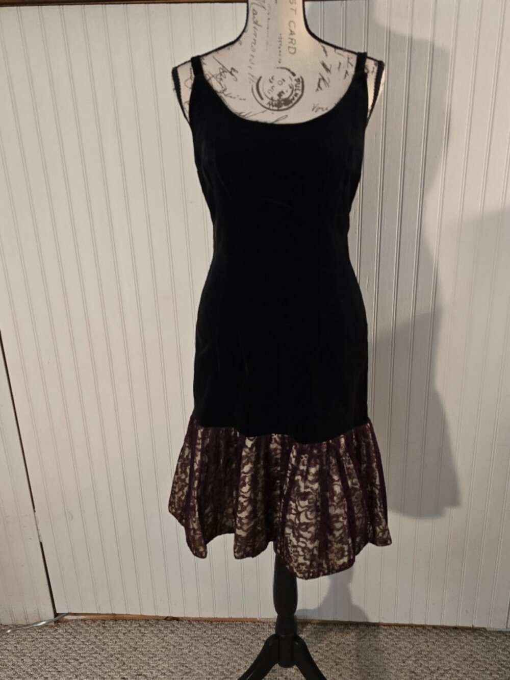 Vintage Velvet Cocktail Flapper Dress